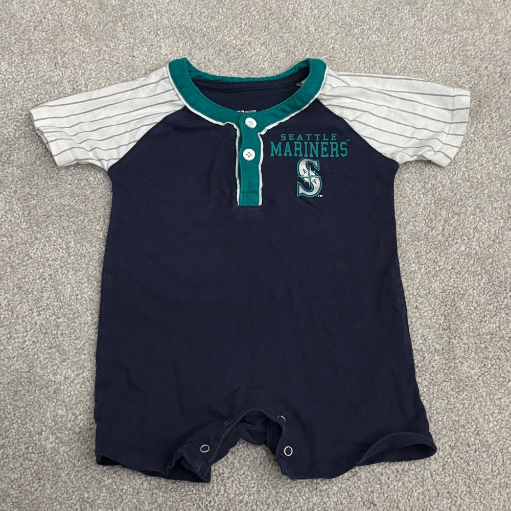 Seattle Mariners Kids One Piece - Navy and Gray